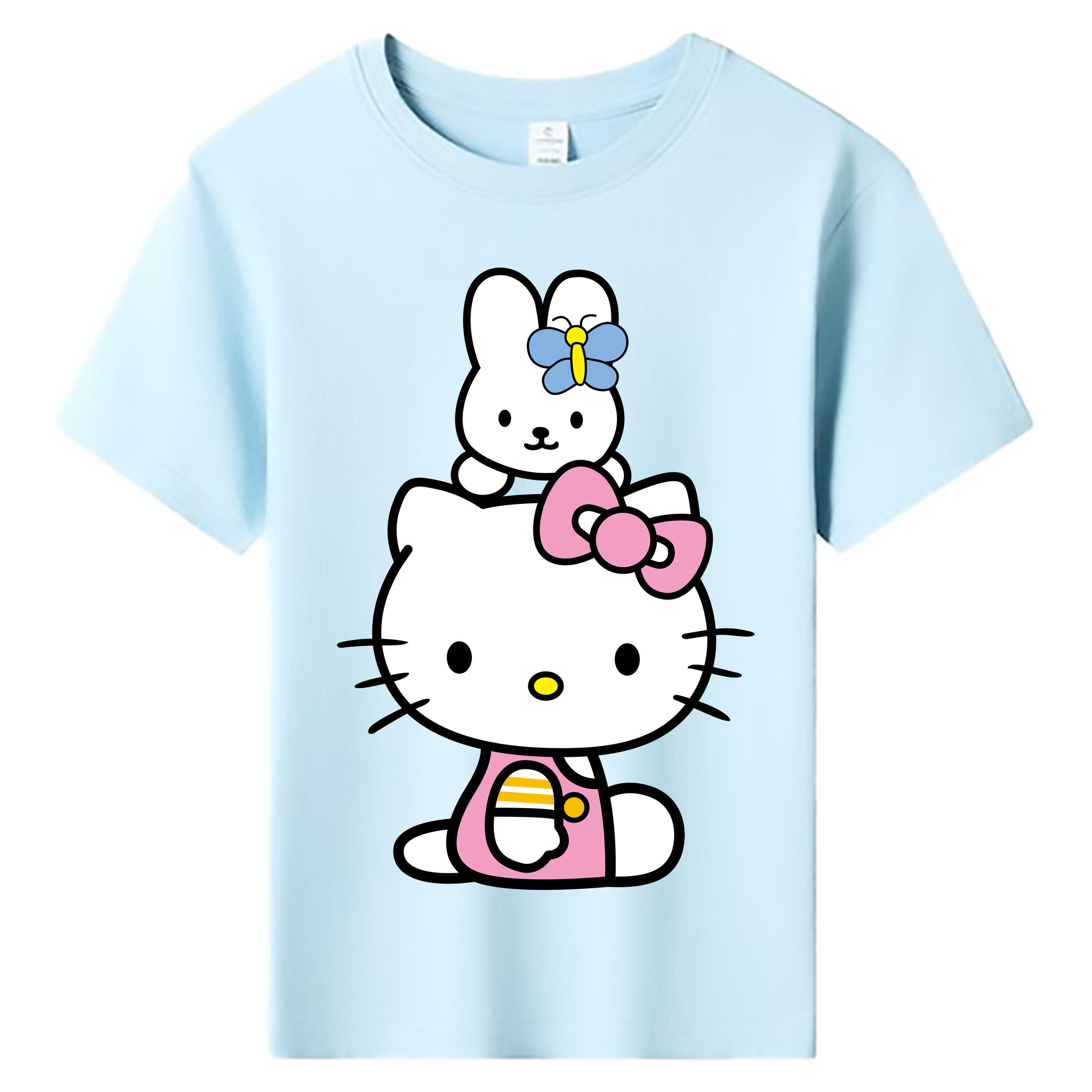（画像用） Hello Kitty ハローキティ 綿100％キッズTシャツ（フロントプリント）